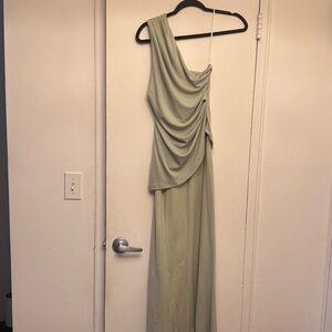 Elegant One-Shoulder Draped Gown